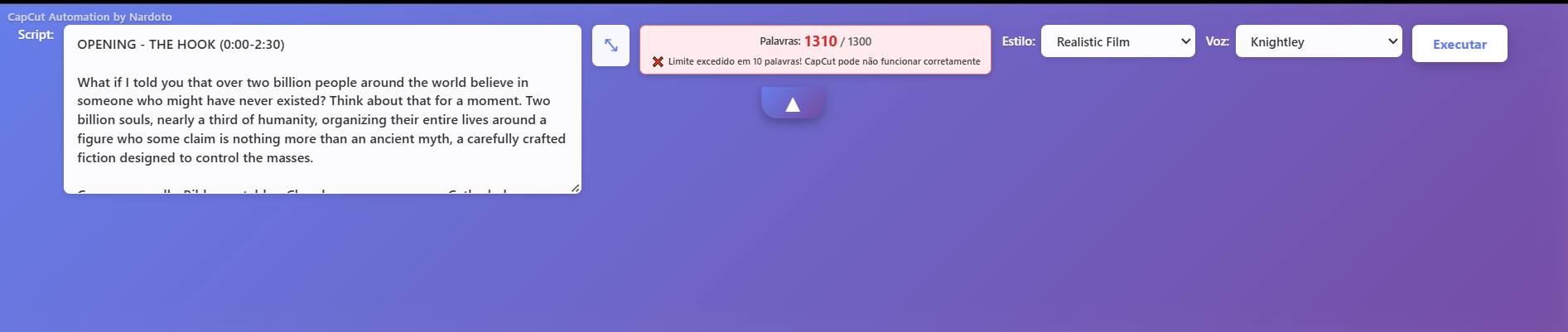 CapCut Script Auto-Sender